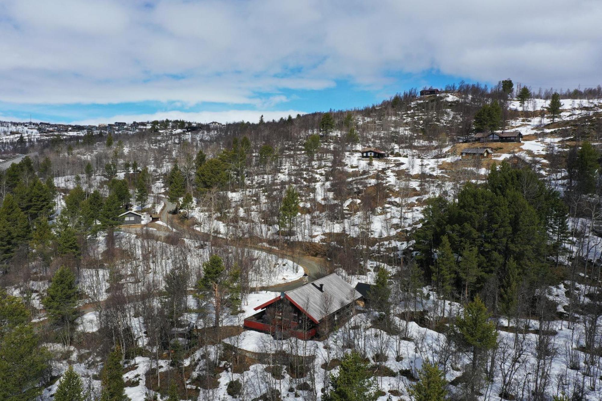 Koselig Hytte Med Usjenert Og Solrik Beliggenhet Geilo Bagian luar foto